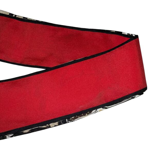 Louis Vuitton Bandeau Tribute Two Red Beige Silk Scarf W/Box - Picture 11 of 11